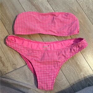 Kulani Kinis Pink Gingham Bikini Set